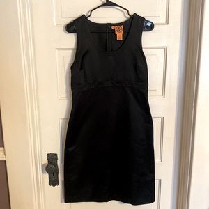 Tory Burch Black Sateen Shift Dress